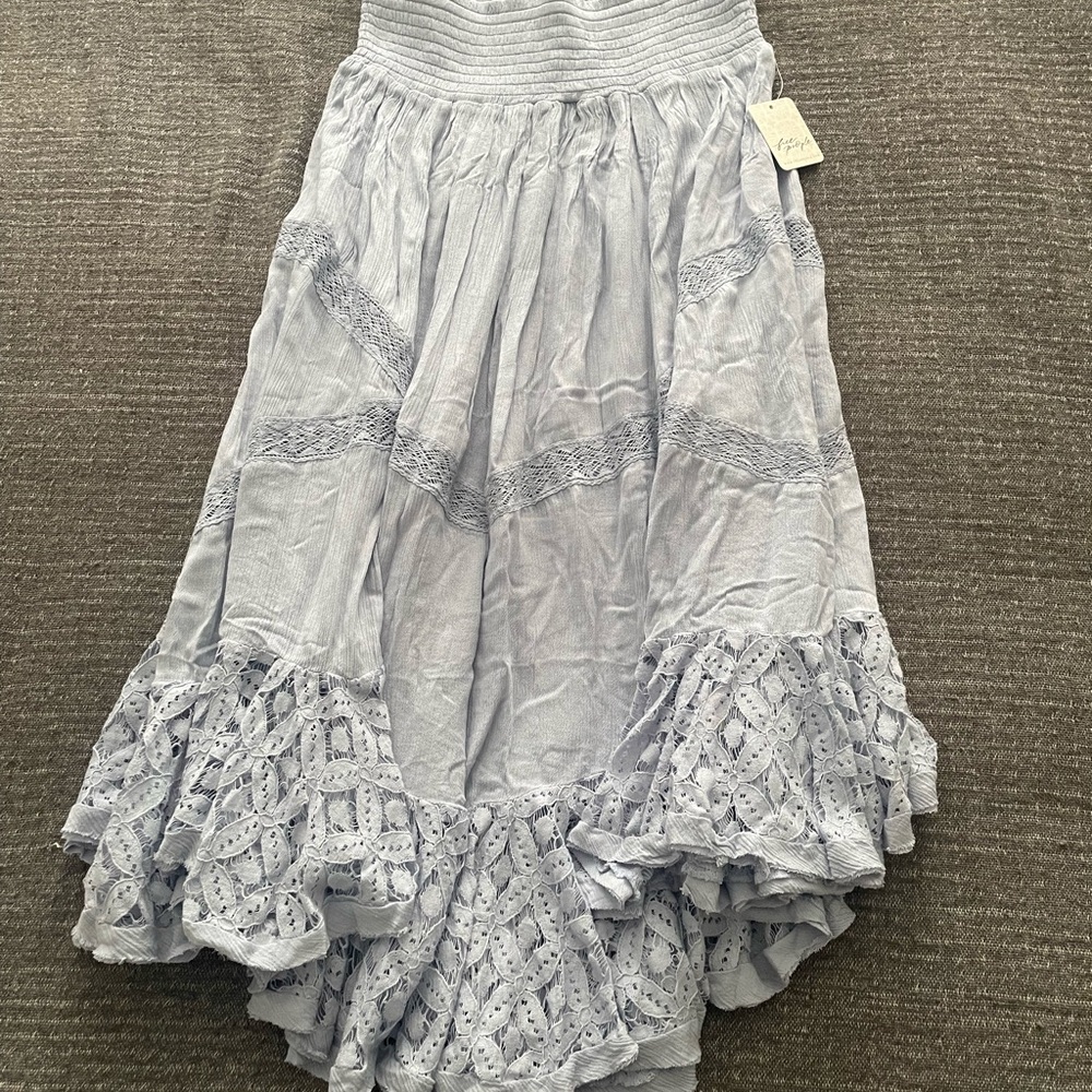 Free People Silver Bubble Midi Skirt for Weddings